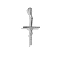 Dije Crucifijo Tubo (4.4 x 2 cm) Plata .925