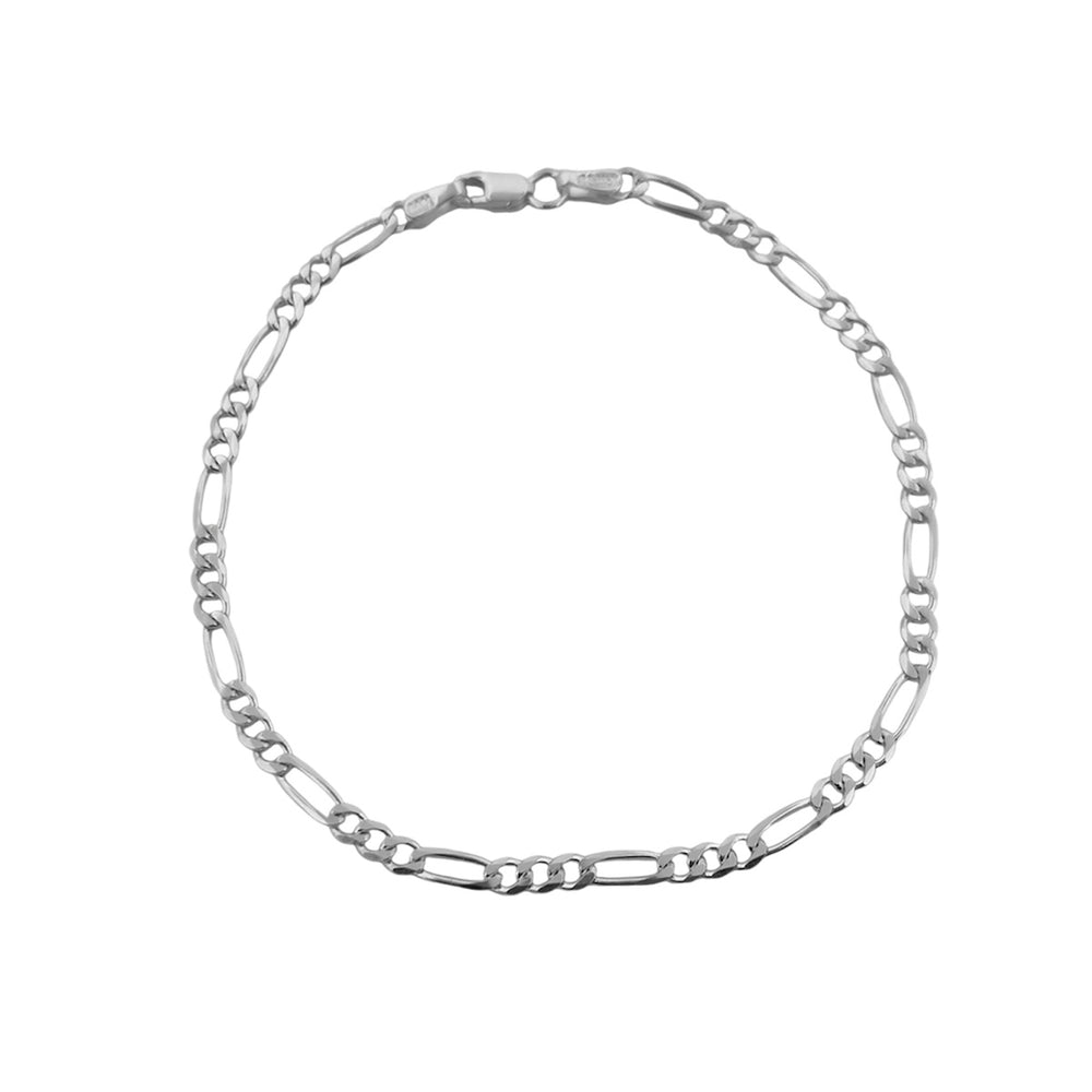 Pulsera Fígaro (3x1) 3mm Plata .925