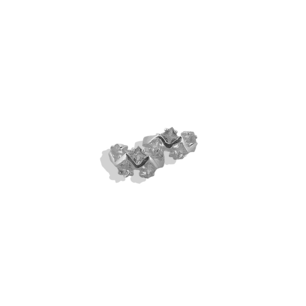 Huggie 4 Circonias Plata .925