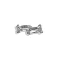 Huggie 4 Circonias Plata .925