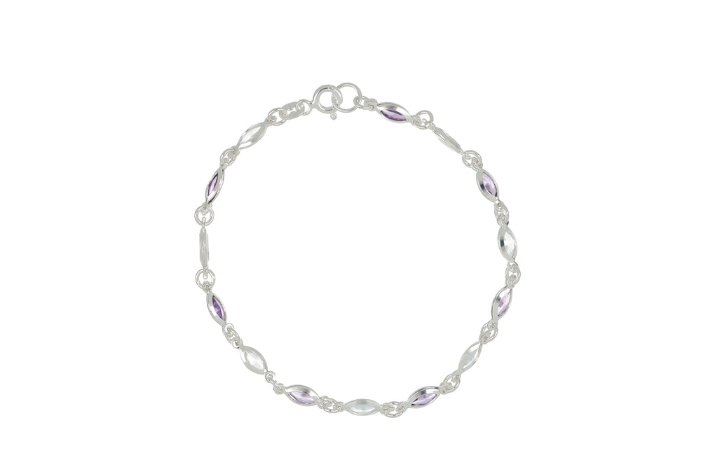 Pulsera Circonia Semilla Plata 925
