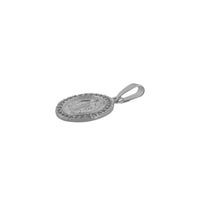 Medalla San Benito Circonia (1.7 cm Diámetro) Plata .925