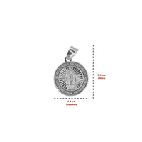 Dije Medalla Lupita Bisel Circonia (1.6 cm Diámetro) Plata .925