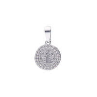 Medalla San Benito Circonia (1.7 cm Diámetro) Plata .925