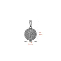Medalla San Benito Lisa (1.6 cm Diámetro) Plata .925