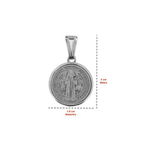 Medalla San Benito Lisa (1.9 cm Diámetro) Plata .925