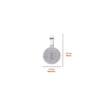 Medalla San Benito Circonia (1.3 cm Diámetro)  Plata.925
