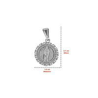 Dije Medalla San Judas (1.6 cm Diámetro) Plata .925