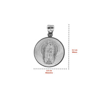 Dije Medalla Lupita Diamantada (2.5 cm Diámetro) Plata .925