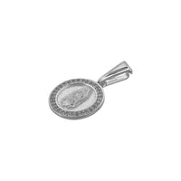 Dije Medalla Lupita Circonia (1.6 cm Diámetro) Plata .925