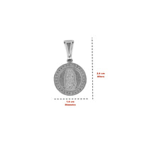 Dije Medalla Lupita Circonia (1.6 cm Diámetro) Plata .925