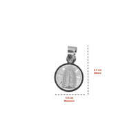 Dije Medalla Lupita Diamantada (1.4 cm Diámetro) Plata .925