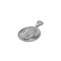 Dije Medalla Lupita Diamantada (2.5 cm Diámetro) Plata .925