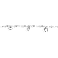 Pulsera De La Suerte Láser Plata .925