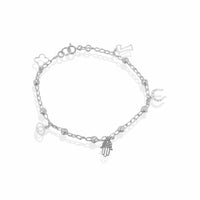 Pulsera De La Suerte Láser Plata .925