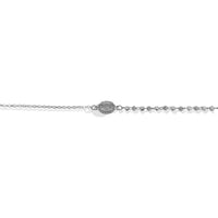 Pulsera Dije Oval Circonia Bola 3mm Diamantada Plata .925