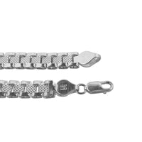 Esclava Para Caballero Tejido Tipo Reloj 1 cm Plata 925