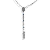 Rosario Circonia Santa Muerte Plata .925