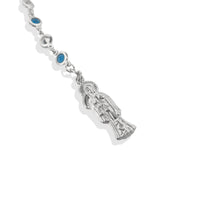 Rosario Circonia Santa Muerte Plata .925