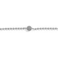 Pulsera San Benito 1x1 Bola Diamantada Slash 4mm (18cm) Plata .925