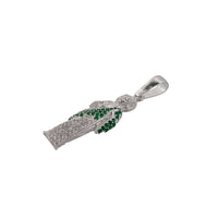 Dije San Judas Circonia lleno (4.5 x 1.9 cm) Plata .925