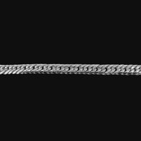 Pulsera Cubana Diamantada 1cm Plata .925