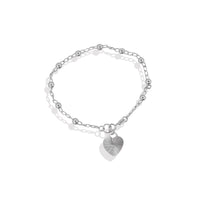 Pulsera Viviana 4mm Corazón Diamantado Plata .925