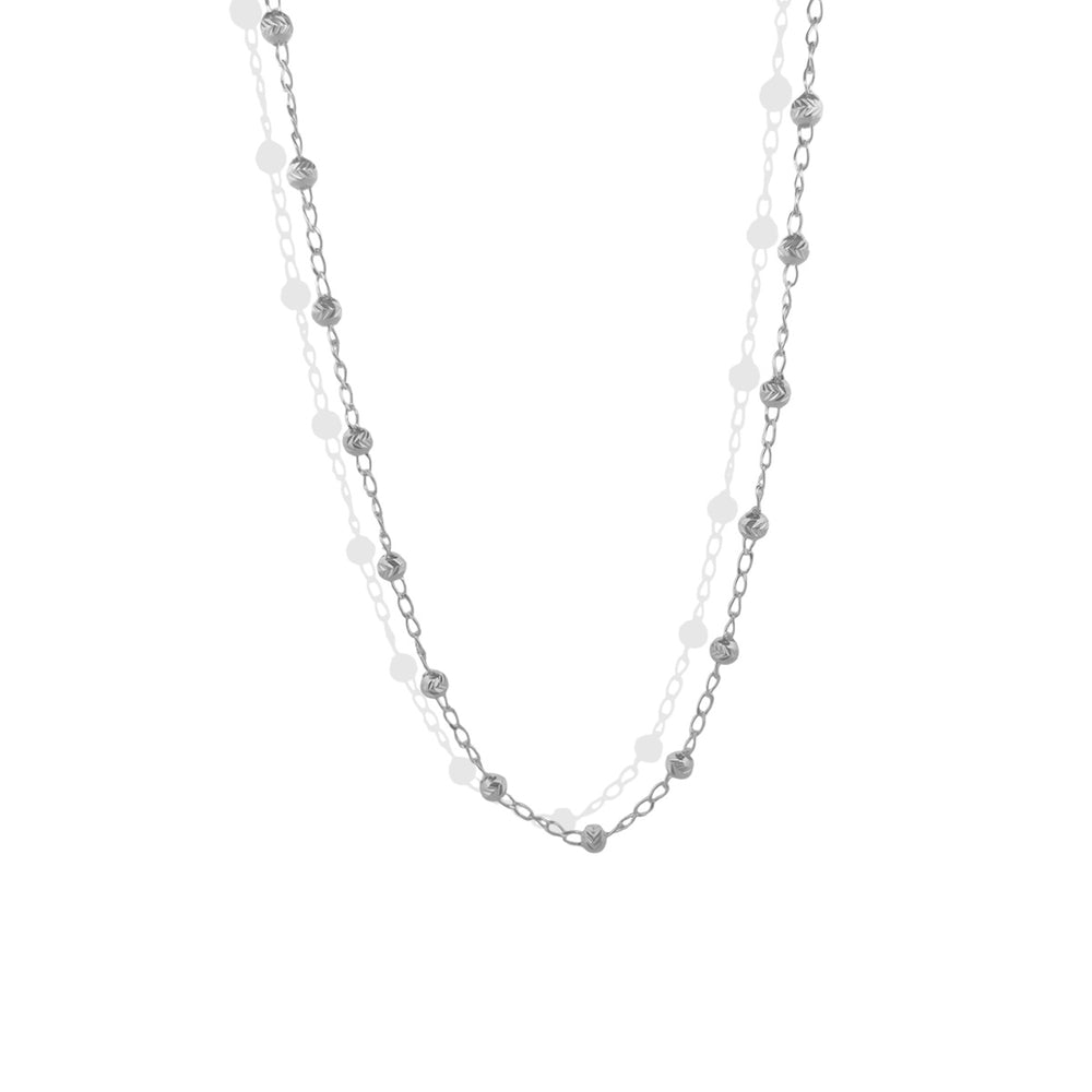 Collar Viviana Bola Diamantada 4mm Moon Plata .925